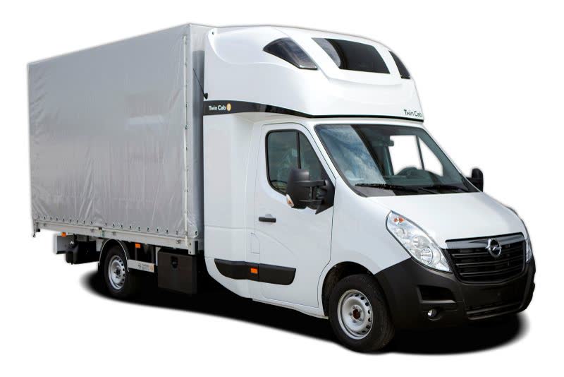 Skrzynia z nową kabiną Twin Cab L na podwoziu Opel Movano | Moto Wektor