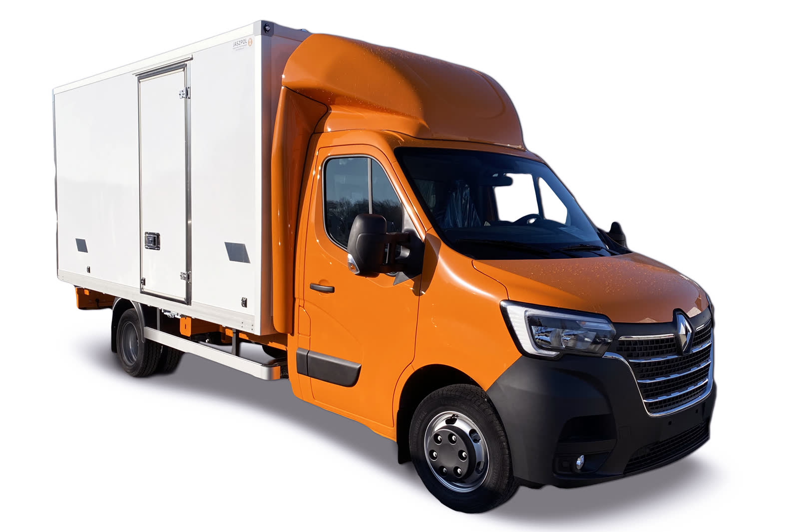 Kontener plaster miodu na pomarańczowym Renault Master | Moto Wektor